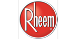 Rheem logo featuring bold red and white text, representing a prominent brand in water heating and HVAC systems, symbolizing reliability and innovation in home comfort solutions.